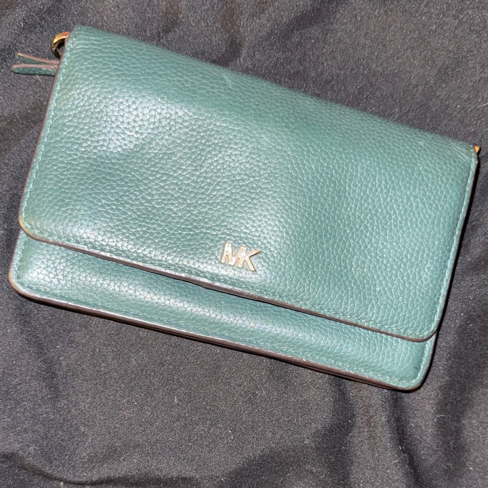 Michael Kors Teal Leather Wallet clutch